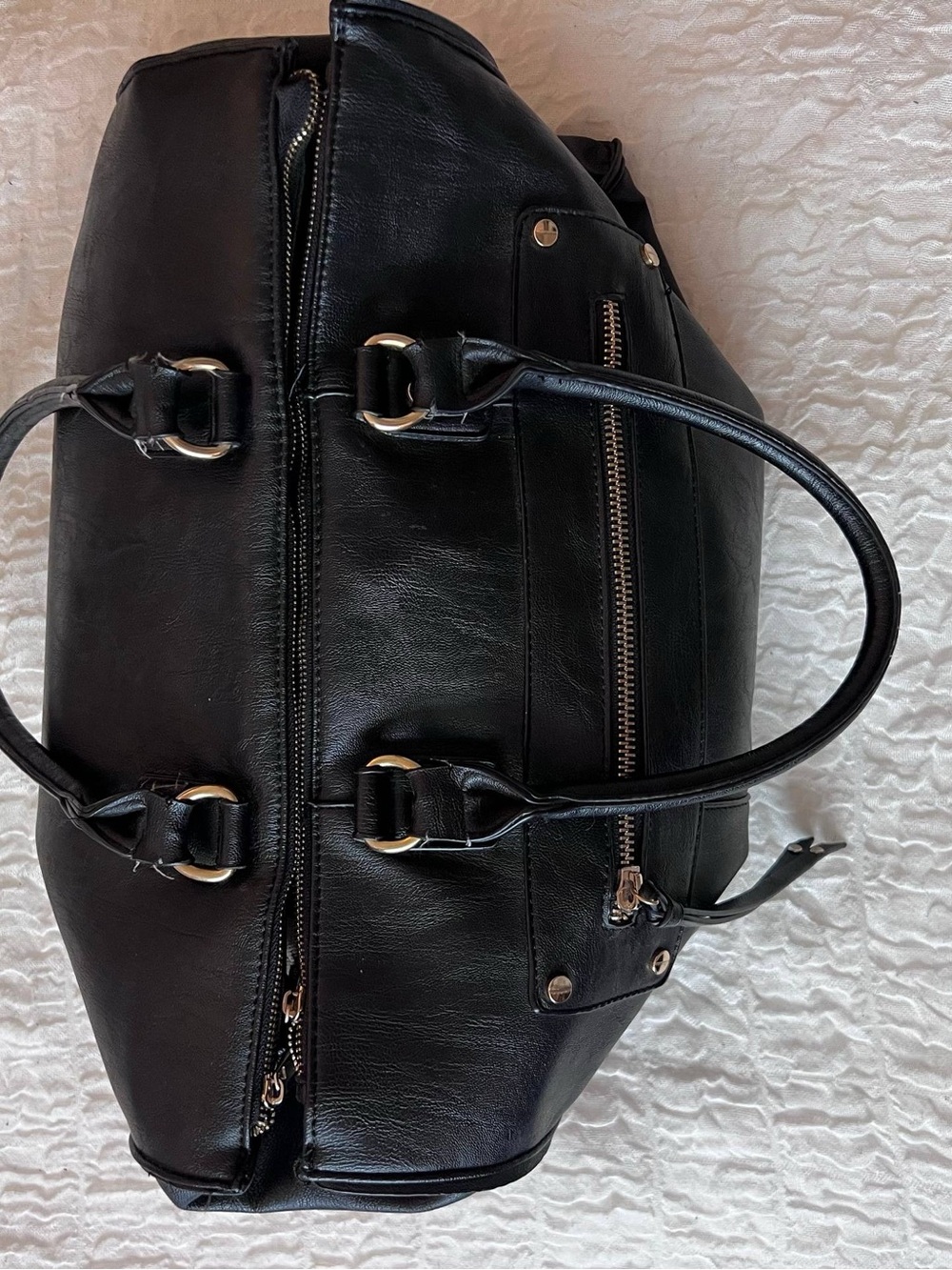 Aldo Black Tote with Gold Hardware - Picture 3 of 8